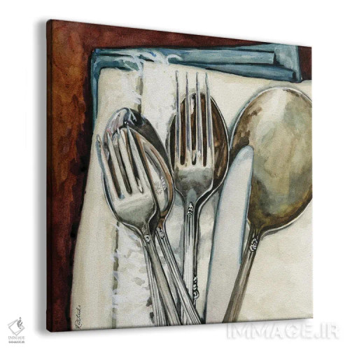 تابلو مدرن نقره قدیمی اثر جنیفر رداستریک - نمای پرسپکتیو محصول