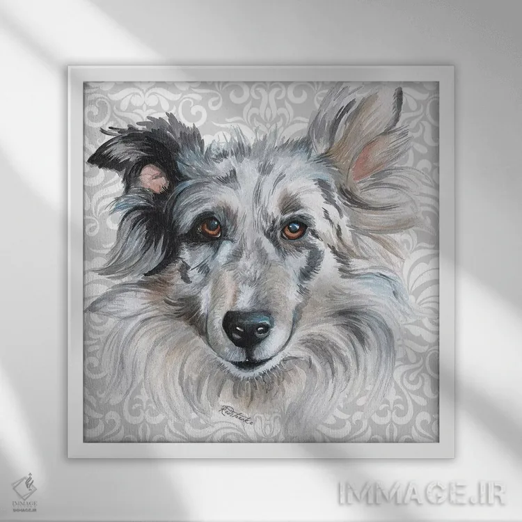 تابلو دکوراتیو شتلند اثر جنیفر رداستریک - نمای قابدار سفید