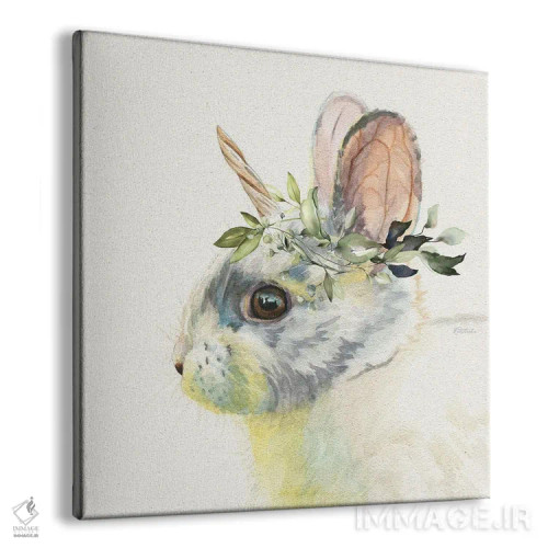 تابلو دکوراتیو خرگوش افسانه ای جنگلی اثر جنیفر رداستریک - نمای پرسپکتیو محصول