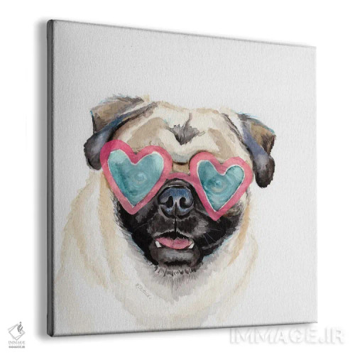 تابلو دکوراتیو عشق پاگ اثر جنیفر رداستریک - نمای پرسپکتیو محصول