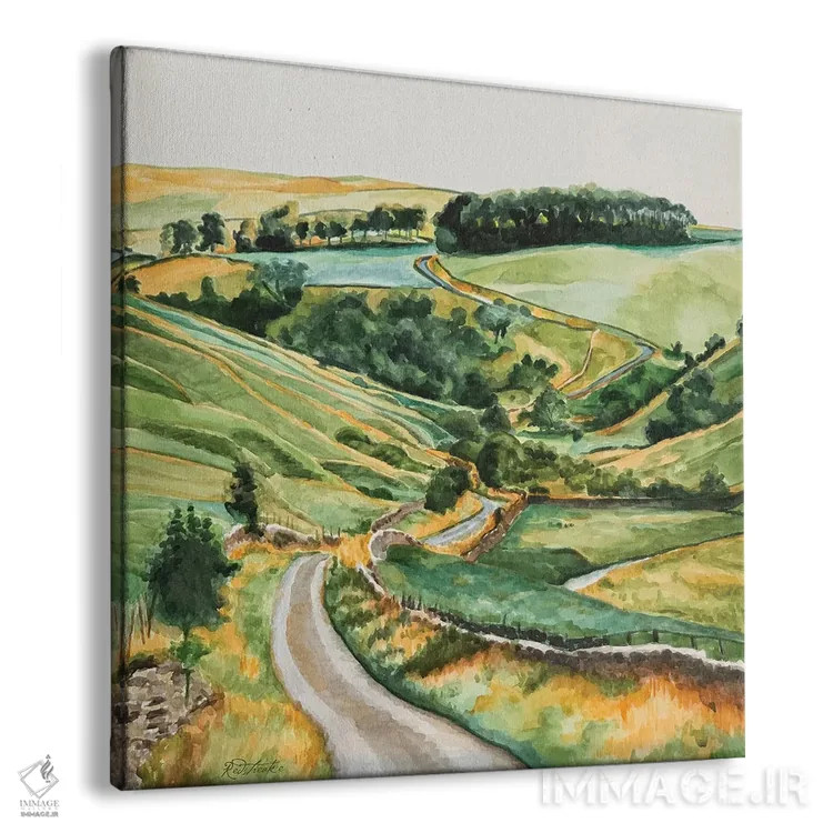 تابلو دکوراتیو منظره اسکاتلند II اثر جنیفر رداستریک - نمای پرسپکتیو محصول