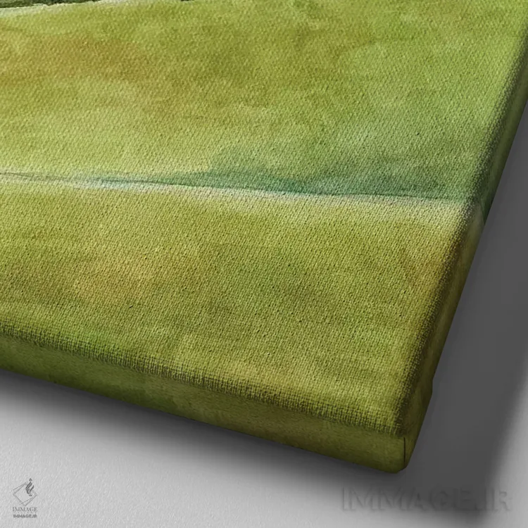 تابلو دکوراتیو منظره اسکاتلند I اثر جنیفر رداستریک - نمای نزدیک بافت بوم