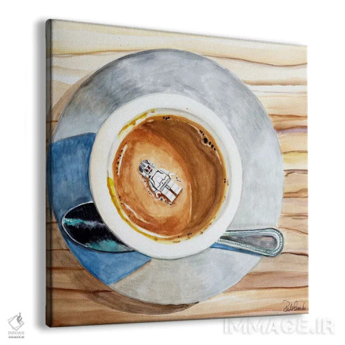 تابلو دکوراتیو مرگ شاد توسط قهوه اثر جنیفر رداستریک - نمای پرسپکتیو محصول