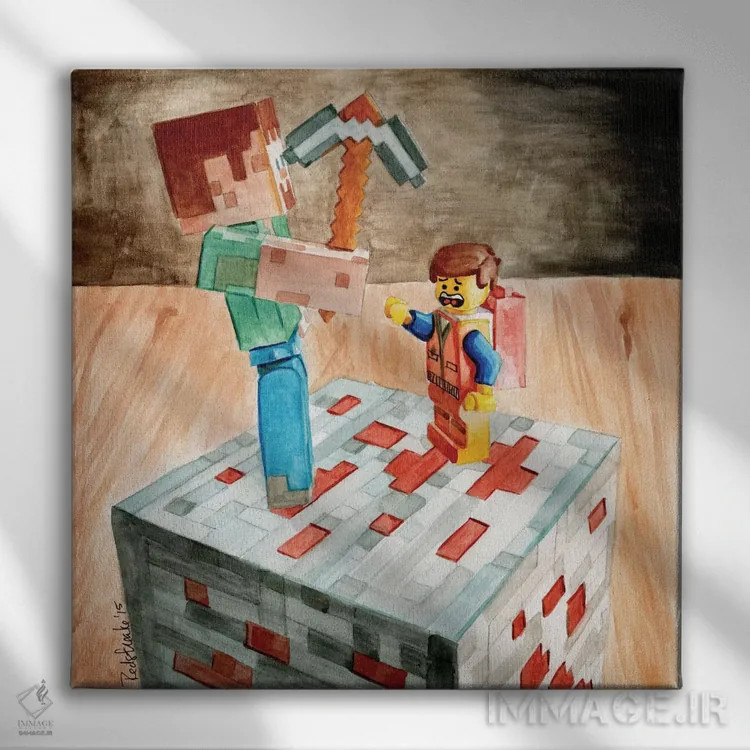 تابلو دکوراتیو جلسه سازندگان اثر جنیفر رداستریک - نمای روبهرو روی دیوار