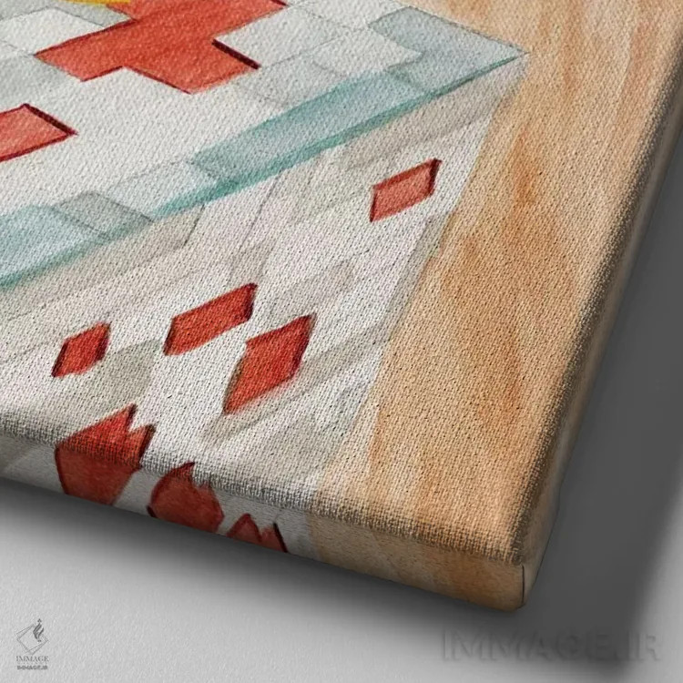 تابلو دکوراتیو جلسه سازندگان اثر جنیفر رداستریک - نمای نزدیک بافت بوم