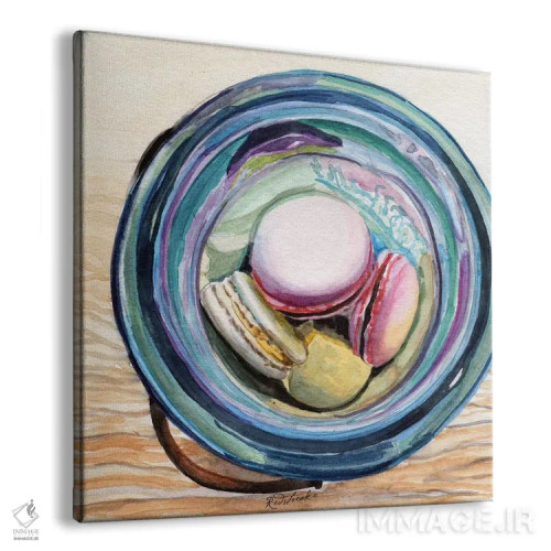 تابلو دکوراتیو شیشه ی Ball پر از ماکارون اثر جنیفر رداستریک - نمای پرسپکتیو محصول