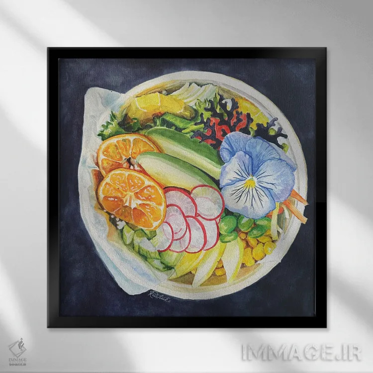 تابلو دکوراتیو پوکه بول اثر جنیفر رداستریک - نمای قابدار مشکی