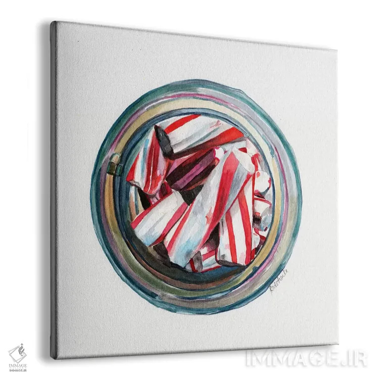 تابلو دکوراتیو آبنبات چوبی داخل شیشه ی Ball اثر جنیفر رداستریک - نمای پرسپکتیو محصول