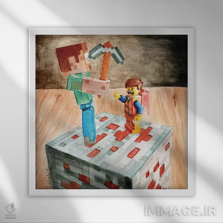 تابلو دکوراتیو جلسه سازندگان اثر جنیفر رداستریک - نمای قابدار سفید
