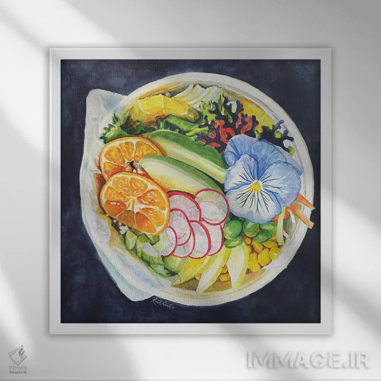 تابلو دکوراتیو پوکه بول اثر جنیفر رداستریک - نمای قابدار سفید