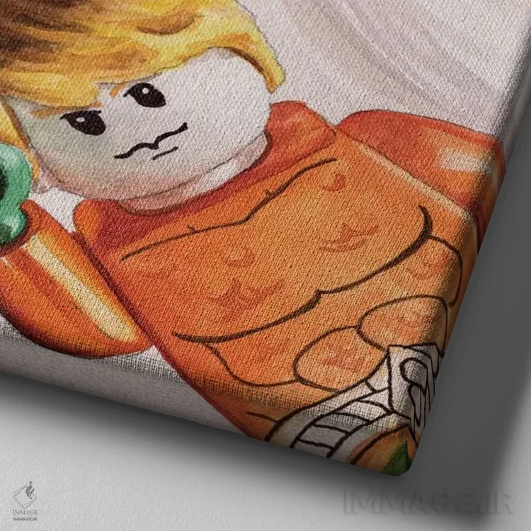 تابلو دکوراتیو عکسبرداری ناگهانی I اثر جنیفر رداستریک - نمای نزدیک بافت بوم