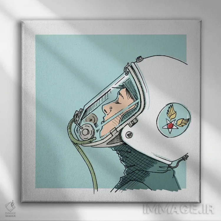 تابلو دکوراتیو خلبان اثر جیسون رتلیف - نمای روبهرو روی دیوار