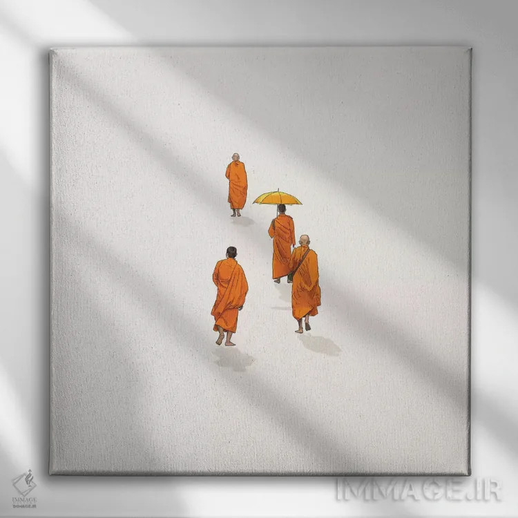 تابلو دکوراتیو پیاده روی عصرگاهی اثر جیسون رتلیف - نمای روبهرو روی دیوار