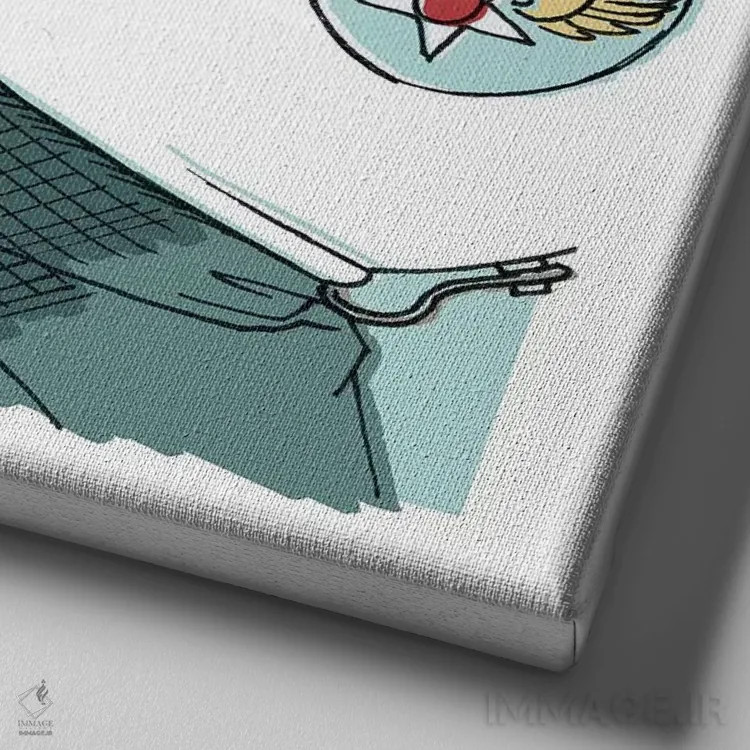 تابلو دکوراتیو خلبان اثر جیسون رتلیف - نمای نزدیک بافت بوم