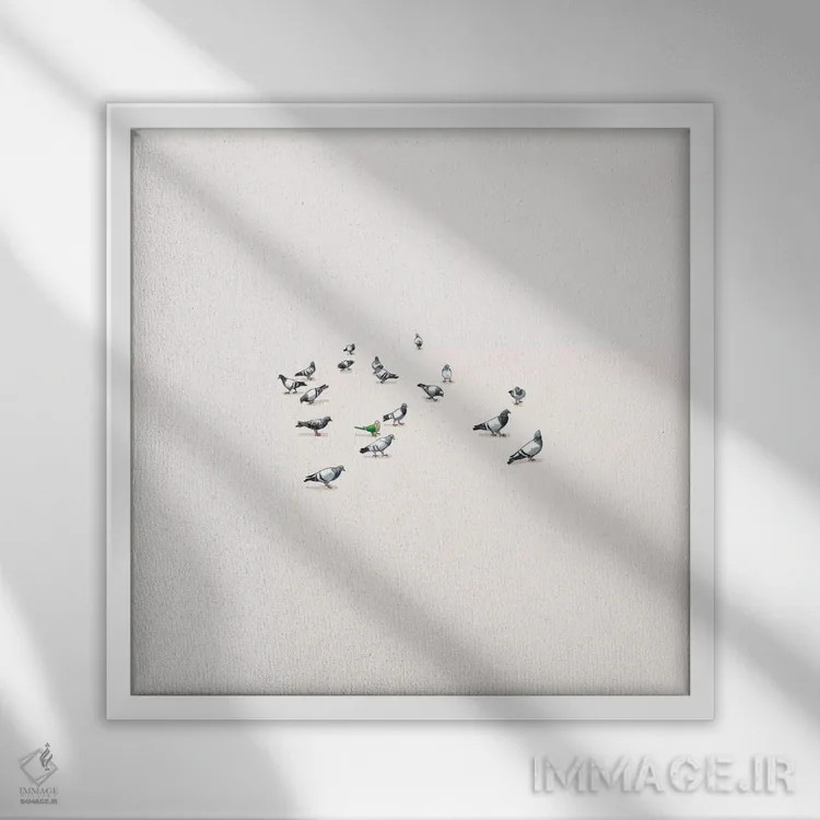 تابلو دکوراتیو تابستان در نیویورک اثر جیسون رتلیف - نمای قابدار سفید