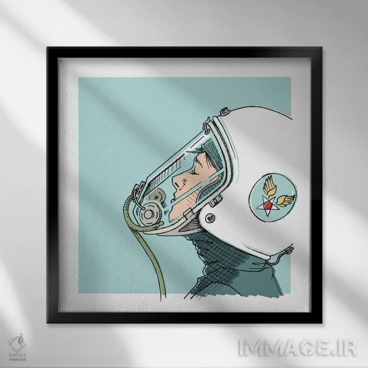 تابلو دکوراتیو خلبان اثر جیسون رتلیف - نمای قابدار مشکی