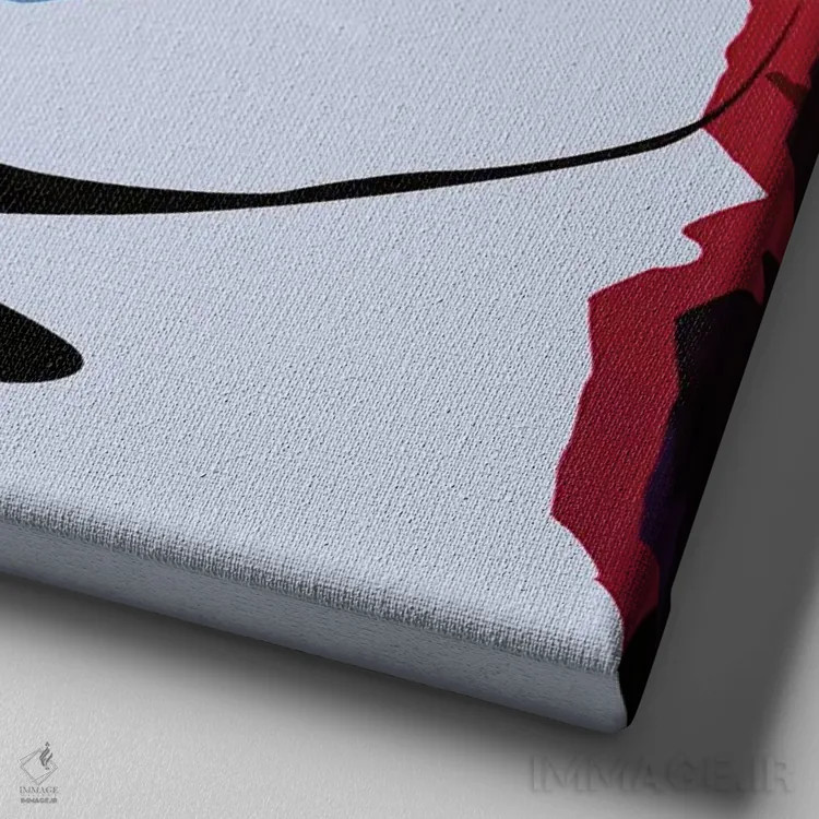 تابلو دکوراتیو استخوانی اثر یان رافائل - نمای نزدیک بافت بوم