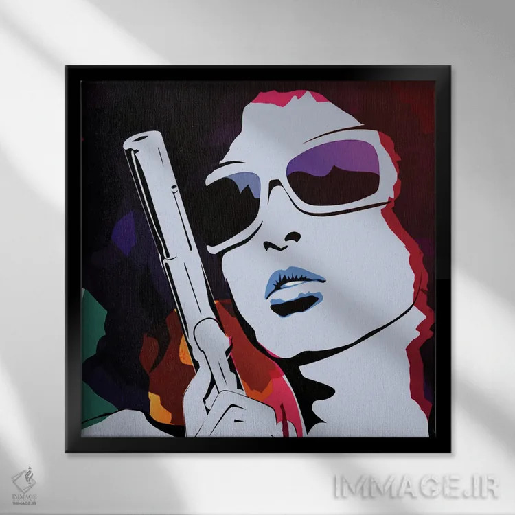 تابلو دکوراتیو استخوانی اثر یان رافائل - نمای قابدار مشکی