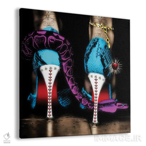 تابلو دکوراتیو کفش پاشنه بلند اثر یان رافائل - نمای پرسپکتیو محصول