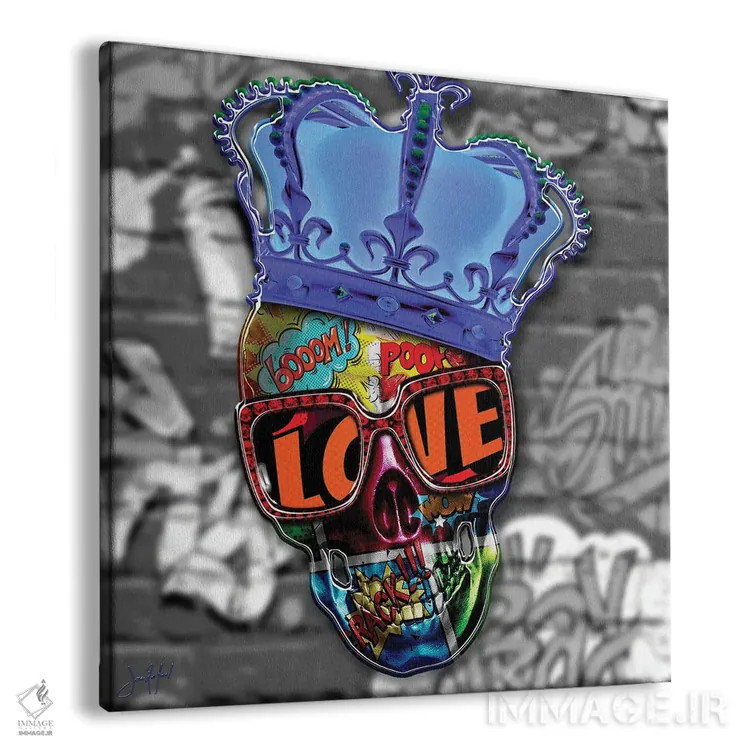 تابلو دکوراتیو پاپ اسکینگ اثر یان رافائل - نمای پرسپکتیو محصول