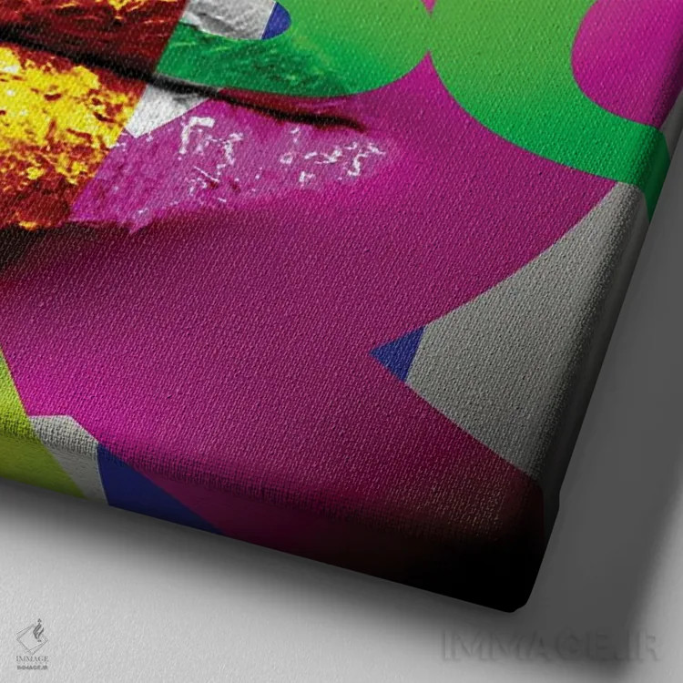 تابلو دکوراتیو اورس اوتی اثر یان رافائل - نمای نزدیک بافت بوم