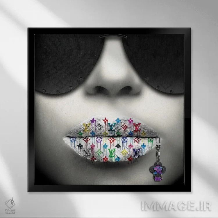 تابلو دکوراتیو ال وی ۲۰۲۰ اثر یان رافائل - نمای قابدار مشکی