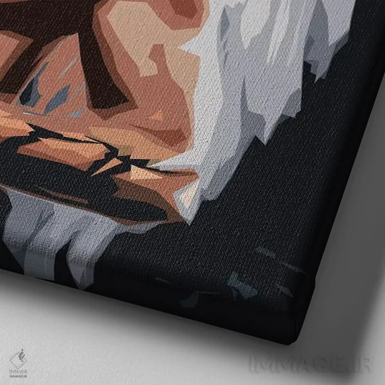 تابلو دکوراتیو اوه خدای من اثر یان رافائل - نمای نزدیک بافت بوم