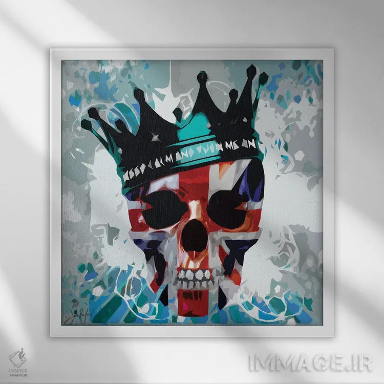 تابلو دکوراتیو اسکرال اثر یان رافائل - نمای قابدار سفید