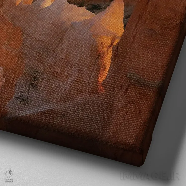 تابلو دکوراتیو چکش ثور در آفتاب اثر عکاسی جاناتان راس - نمای نزدیک بافت بوم