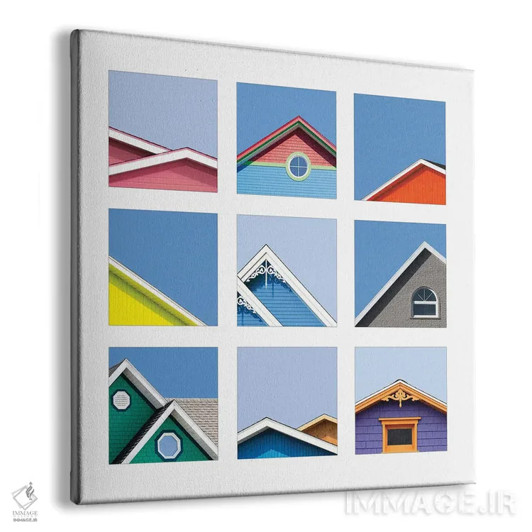 تابلو دکوراتیو Canada,کلاژ بام های جزایر مگدالن، کانادا اثر جین ریکس - نمای پرسپکتیو محصول