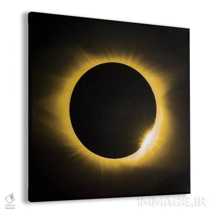 تابلو دکوراتیو کسوف با حلقه الماسی اثر عکاسی جاناتان راس - نمای پرسپکتیو محصول