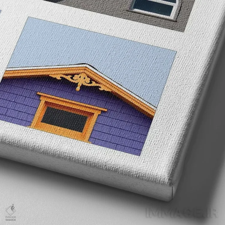 تابلو دکوراتیو Canada,کلاژ بام های جزایر مگدالن، کانادا اثر جین ریکس - نمای نزدیک بافت بوم