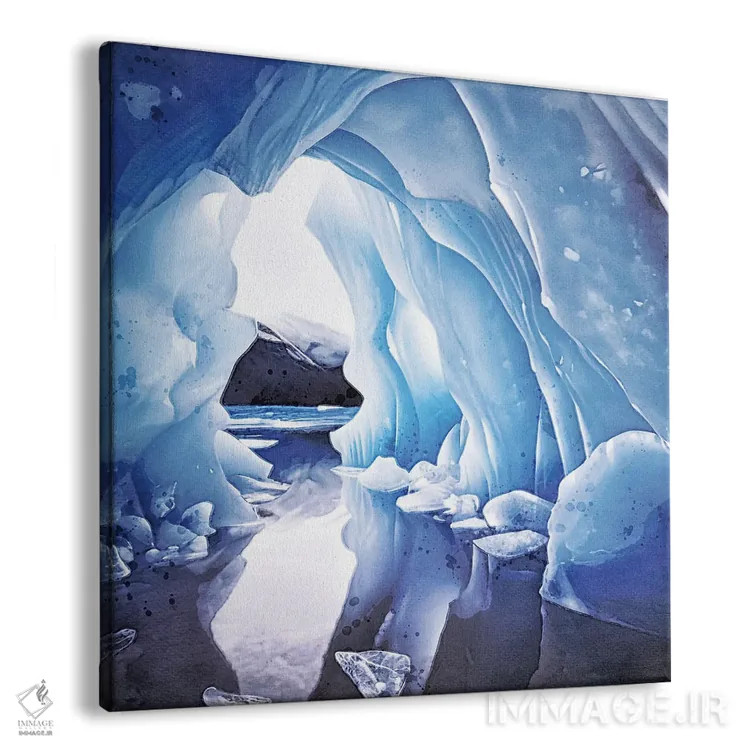تابلو دکوراتیو آبرنگ غار یخی خیالی اثر جین ریکس - نمای پرسپکتیو محصول