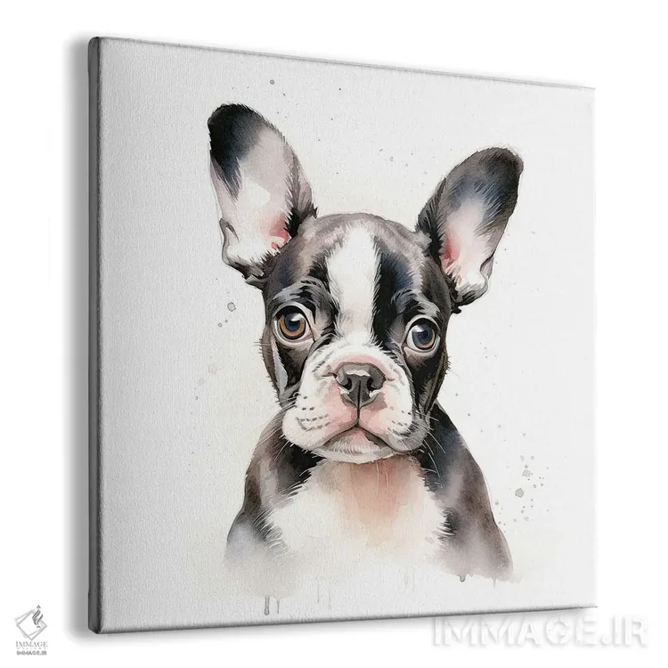 تابلو دکوراتیو توله بوستون تریر اثر جین ریکس - نمای پرسپکتیو محصول