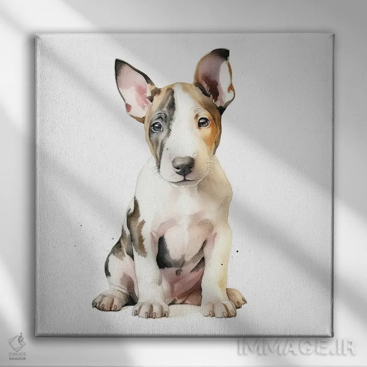 تابلو دکوراتیو توله بول تریر اثر جین ریکس - نمای روبهرو روی دیوار