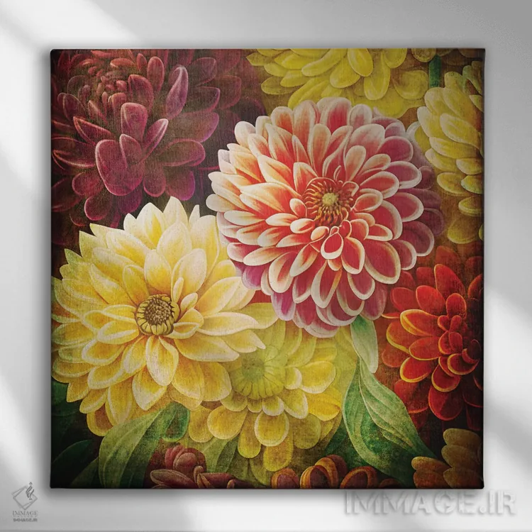 تابلو دکوراتیو پس زمینه قدیمی کوکب اثر جین ریکس - نمای روبهرو روی دیوار