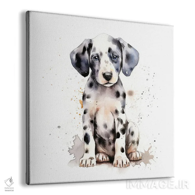 تابلو دکوراتیو توله دالماتین اثر جین ریکس - نمای پرسپکتیو محصول