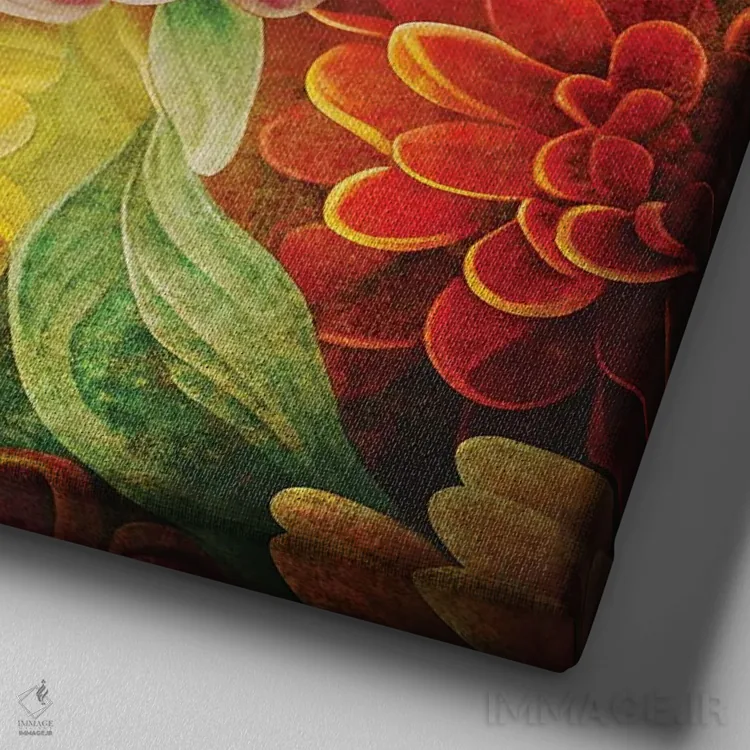 تابلو دکوراتیو پس زمینه قدیمی کوکب اثر جین ریکس - نمای نزدیک بافت بوم