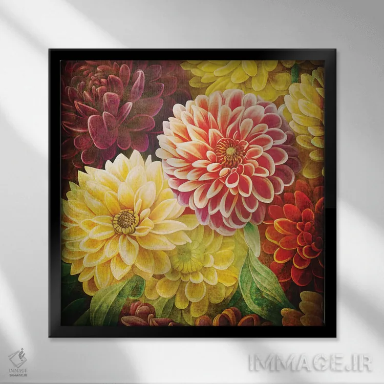 تابلو دکوراتیو پس زمینه قدیمی کوکب اثر جین ریکس - نمای قابدار مشکی