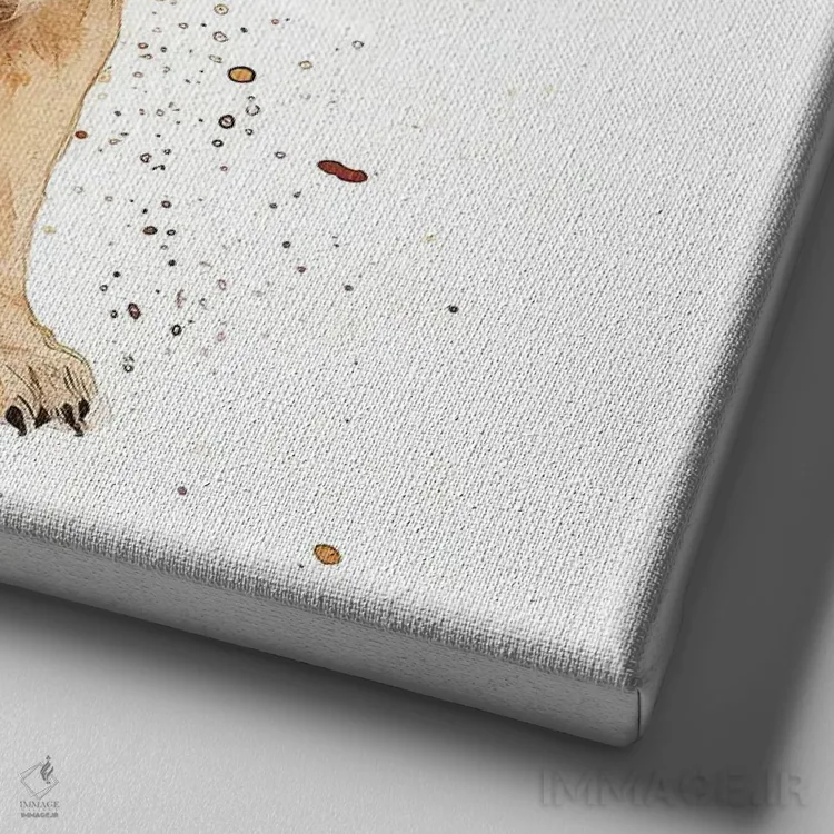 تابلو دکوراتیو توله پاگ اثر جین ریکس - نمای نزدیک بافت بوم