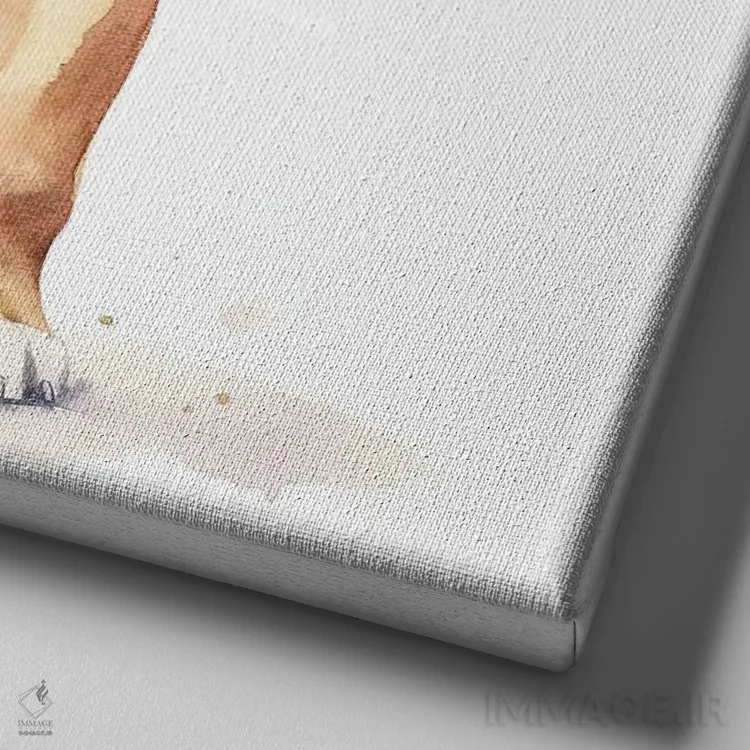 تابلو دکوراتیو توله باکسر اثر جین ریکس - نمای نزدیک بافت بوم