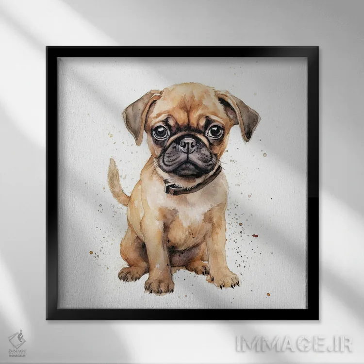 تابلو دکوراتیو توله پاگ اثر جین ریکس - نمای قابدار مشکی