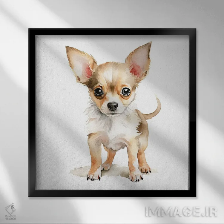 تابلو دکوراتیو توله چی واوا اثر جین ریکس - نمای قابدار مشکی