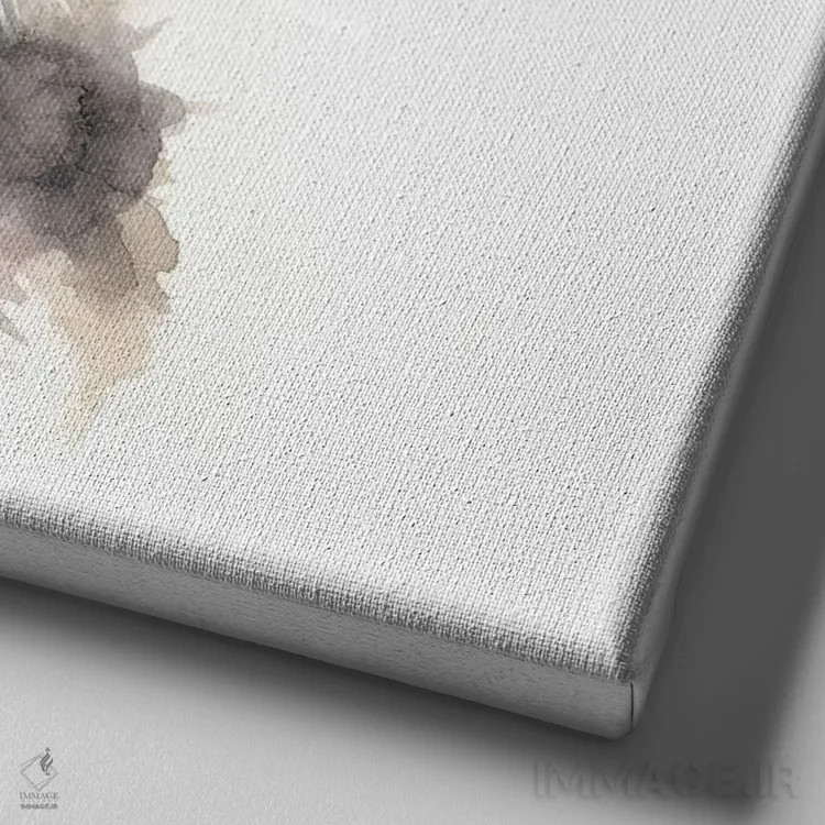 تابلو دکوراتیو توله اشناوزر مینیاتوری با آبرنگ اثر جین ریکس - نمای نزدیک بافت بوم