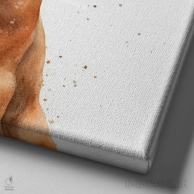 تابلو دکوراتیو پرتره توله باکسر اثر جین ریکس - نمای نزدیک بافت بوم