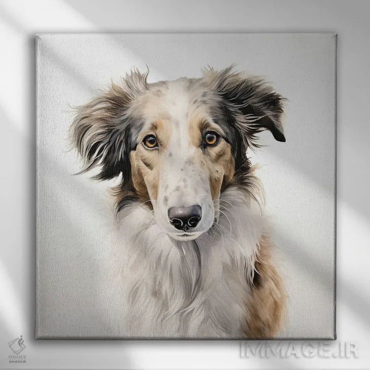 تابلو دکوراتیو پرتره بورزوی اثر جین ریکس - نمای روبهرو روی دیوار