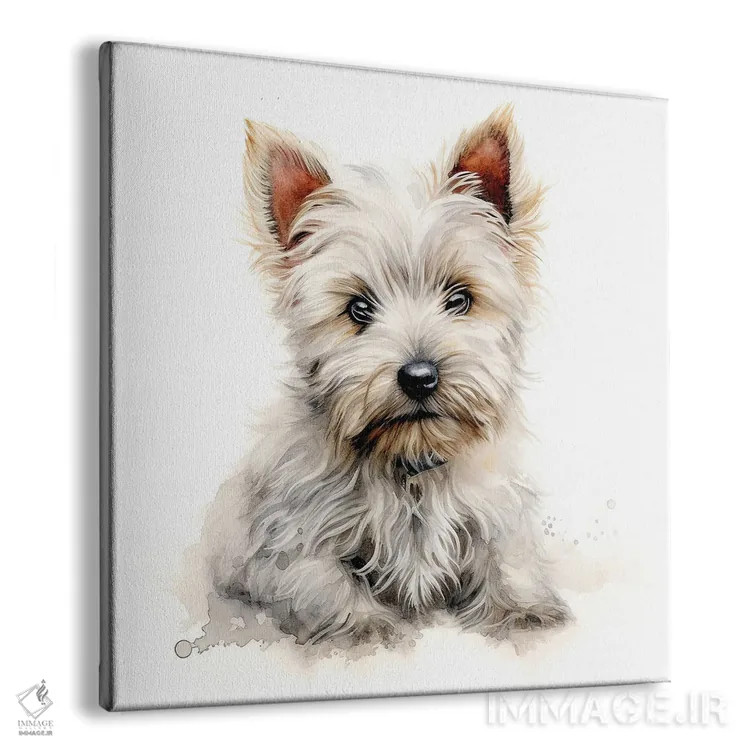 تابلو دکوراتیو توله وست هایلند تریر اثر جین ریکس - نمای پرسپکتیو محصول