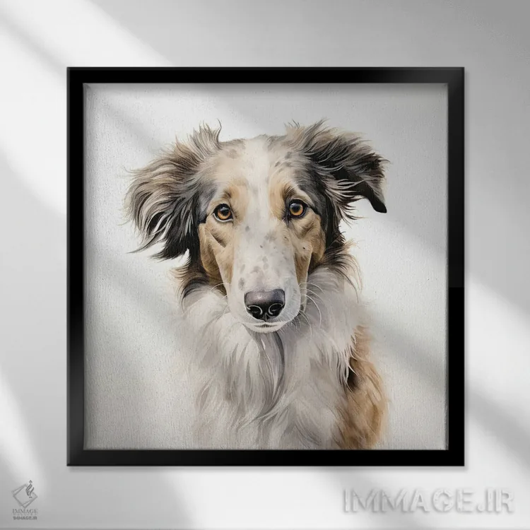 تابلو دکوراتیو پرتره بورزوی اثر جین ریکس - نمای قابدار مشکی