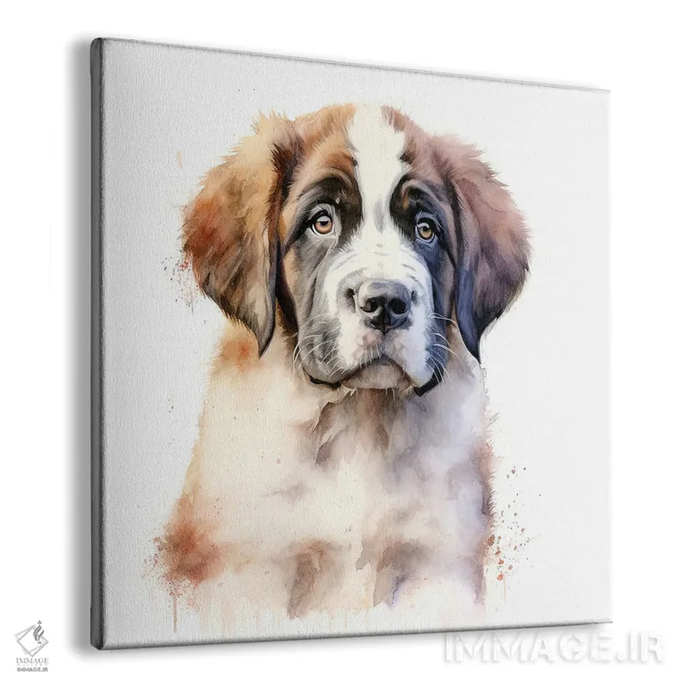 تابلو دکوراتیو توله سن برنارد اثر جین ریکس - نمای پرسپکتیو محصول