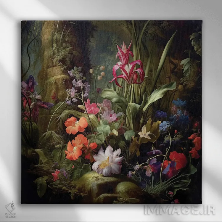 تابلو دکوراتیو باغ مخفی اثر جین ریکس - نمای روبهرو روی دیوار